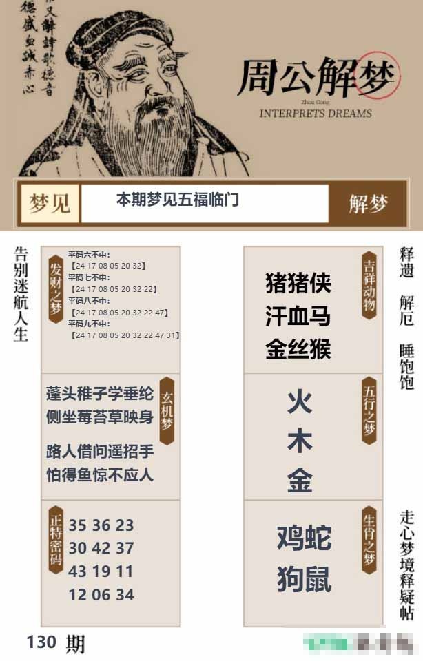 130期周公解梦贴[图]